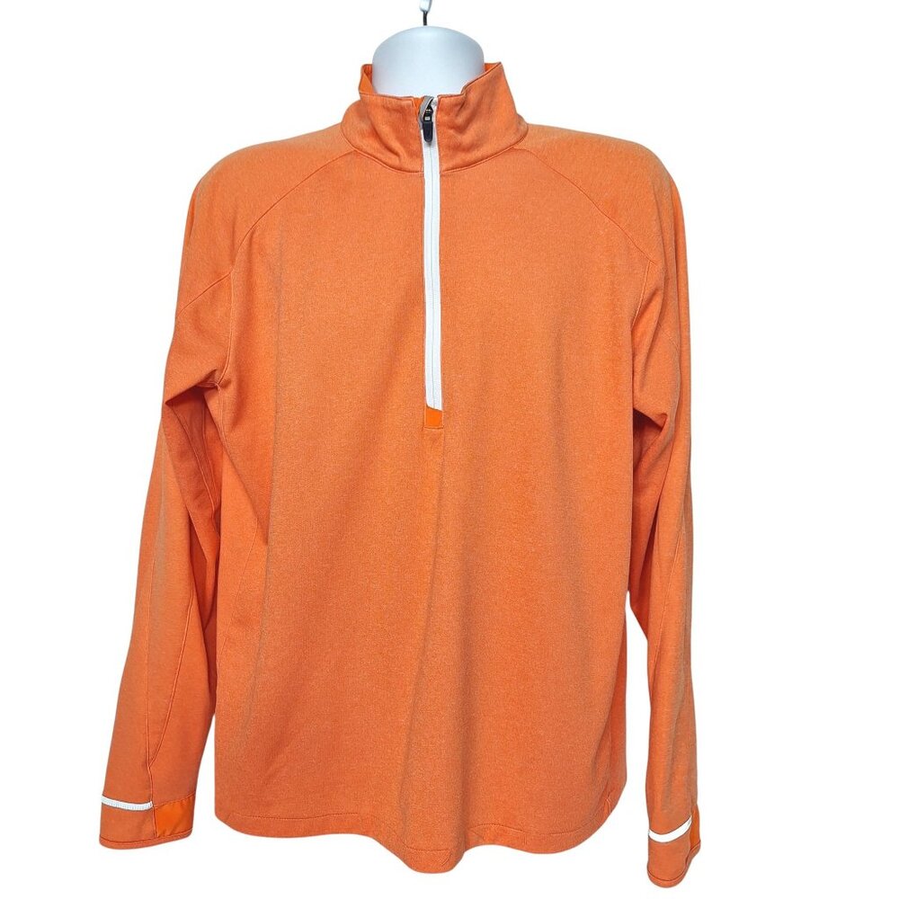 Zero Restriction 1/4 Zip Pullover Large Orange Pe… - image 2